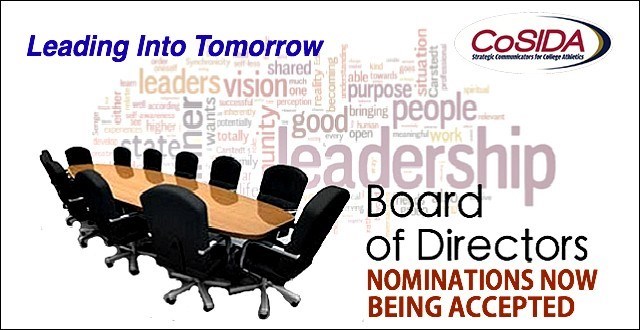 May 17 Deadline: Nominations Accepted for Vacant CoSIDA Board of Directors Positions